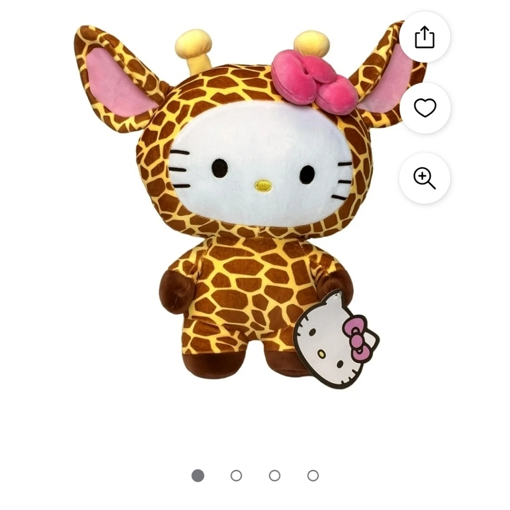 Hello Kitty Plush in Giraffe Outfit - Brown and Pink